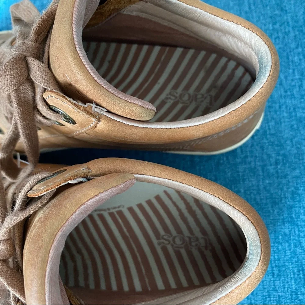 Taos Caramel High-Top Lace up Leather Sneakers - Picture 5 of 8